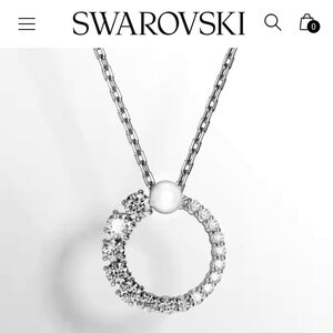 Gorgeous Swarovski Matrix with Pearl Pendant Necklace